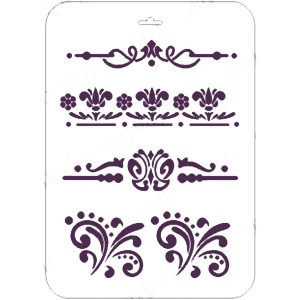 Трафарет Event Design ВНТ-038 "Бордюры узорчатые", 31х21 см